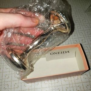 Vintage Silver Plated Baby Rattle Dumbbell